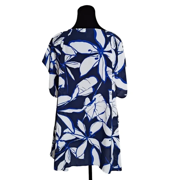 Liz Claiborne Floral Blouse 0X - Picture 2 of 6